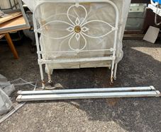 Cast iron bed frame