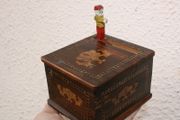 Vintage WOOD JAPANESE Cigarette Dispenser 4" x3,4" H-2,4"