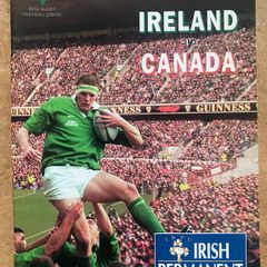 Very Rare 1997 Ireland v Canada - Irish Permanent International Programme