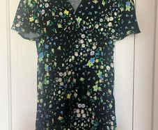 Brand new new look mini black and floral cotton dress