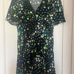 Brand new new look mini black and floral cotton dress