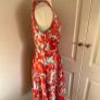 Banana Republic size 12 lined orange blue dress Image 3