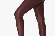 Sweaty Betty High Shine Gym Leggings, Black Cherry Purple Size S