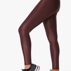Sweaty Betty High Shine Gym Leggings, Black Cherry Purple Size S