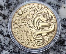 France 0.25 Euro Uncirculated Coin 2024 - Year of the Dragon Child - Chinese Calendar