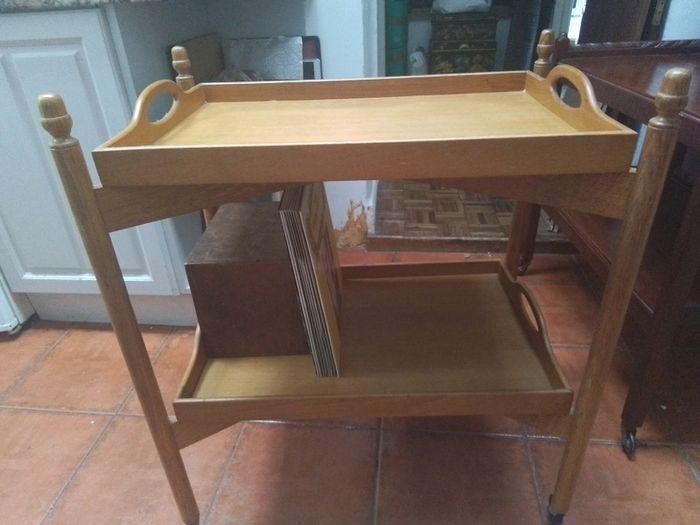Two Tier Oak Trolly