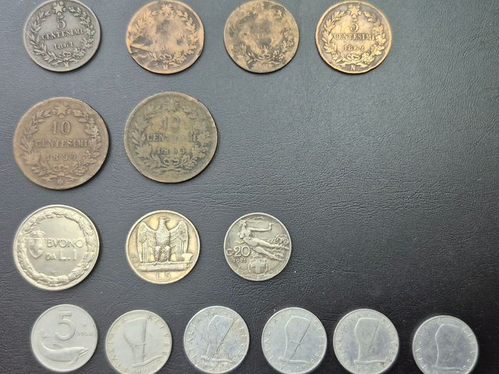 Italian coins, including silver example