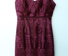 Guess Gianni embroidered mesh-inset dress