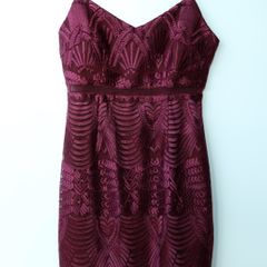 Guess Gianni embroidered mesh-inset dress