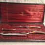 Art Nouveau Carving Set with Silver Collars Image 4