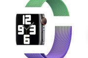 Apple Watch Purple Green Gradient Milanese Magnetic Strap 42mm 44mm 45mm 49mm