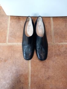 Betty Barclay Black Leather Walking Shoes 7.5 uk