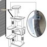 138cm Cat Tree Climbing Tower Kitty Scratching Post Grey Image 7