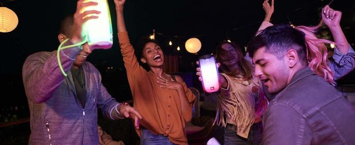 Plus 3 Design Wireless Bluetooth Waterproof Speaker with 360 LED