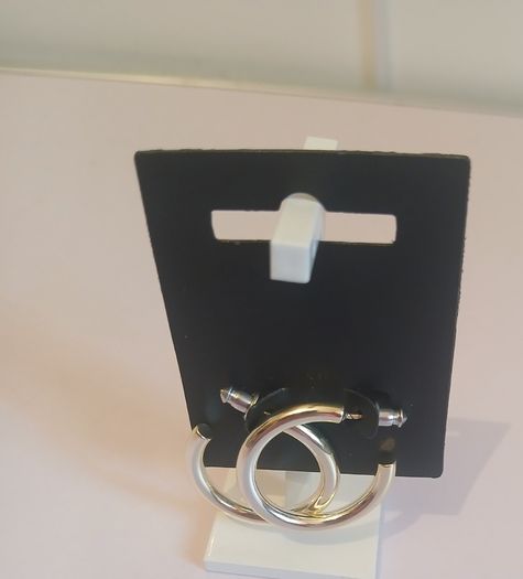 Pilgrim Danish Design Silver Tone Chunky Open Hoop Earrings Classic New CAN POST
