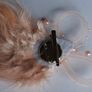 Salmon Pink/Peach Feather 2in1 Fascinator/Brooch Image 8