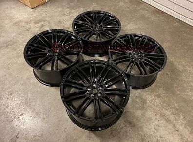 21" Inch Porsche Macan Turbo Style Wheels Gloss black 5x112 66.6