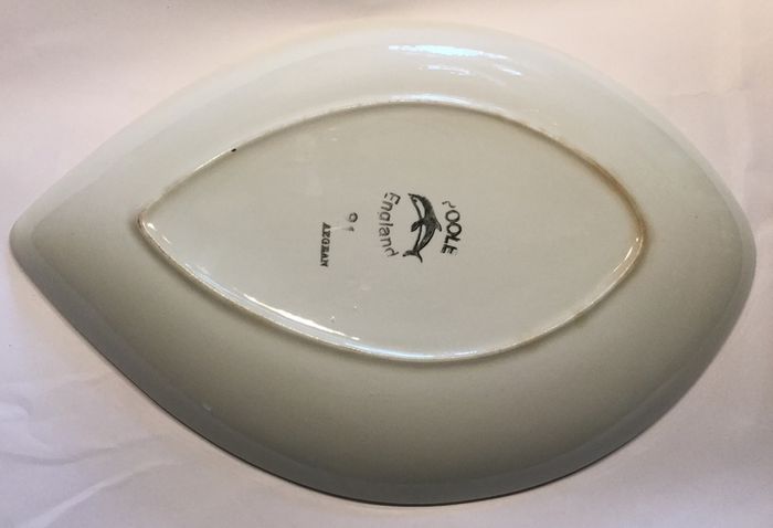 Vintage Poole Aegean Pottery Hand Painted Plate shape 91