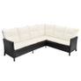 4 Piece Garden Lounge Set with Cushions Poly Rattan Black Image 6