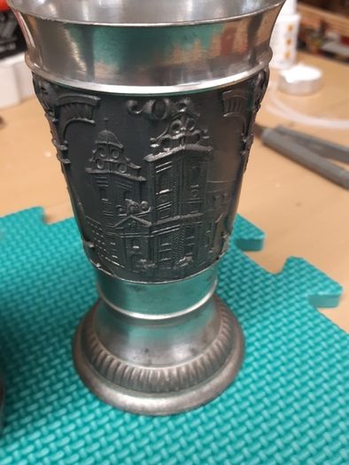 Mullingar pewter tankards