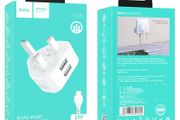 Hoco C90B Grandiose Dual Port Charger Set Type-C White