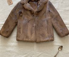 Vintage Julian Vard Genuine Fur Jacket Brown Size 12 Made in Ireland