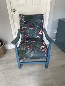 Chair and footstool & Headboard