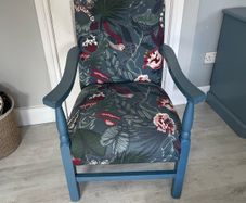 Chair and footstool & Headboard