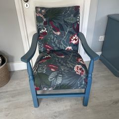 Chair and footstool & Headboard