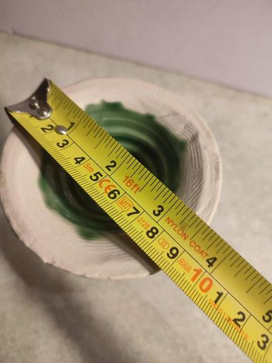 Rare Find Candlestick Holders Ireland Castle Arch Pottery Kilkenny Handmade Studio Art Cobalt browne Green Original Sticker Table Accent. just one