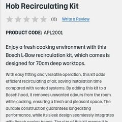 Bosch Vented Hob Recirculating Kit