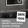 LED Bathroom Mirror 80x60cm Makeup Magnifying Image 2