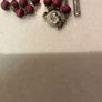 Vintage red wooden Padre Pio wooden rosary beads Image 2
