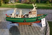 Handmade trawler boat, collectible,  D18