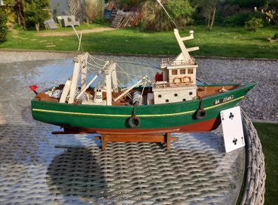 Handmade trawler boat, collectible,  D18