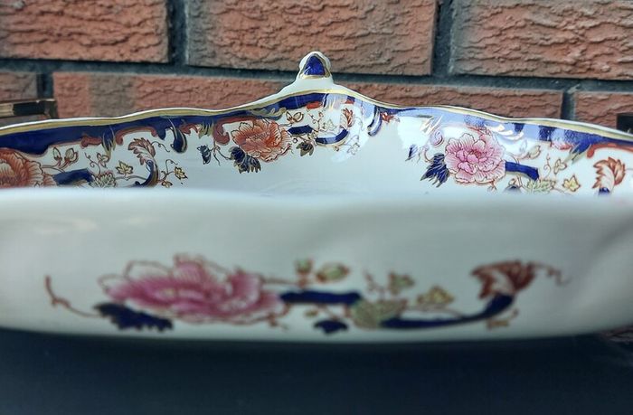 Rare Mason's "Blue Mandalay" Triangular Serving Dish