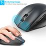 Bluetooth Mouse, 3000DPI Wireless Mouse, 24 Month Battery Life With Battery Indicator, 3000/2000/1600/1200/800 dPi, Grey Image 6