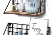 Floating Shelves 40cm Rustic Shelf for Wall, Easy to install and Sturdy Wall Shelves Set of 2, Room Decor for Bedroom, Kitchen Bathroom, Living Room