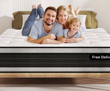 King Size Mattress Hybrid Mattress Medium Firm 150x200x30cm 12 inch, 2000 Pocket Springs, Gel Memory Foam, 7 Zone Support, Motion Isolation for Comfort Sleep