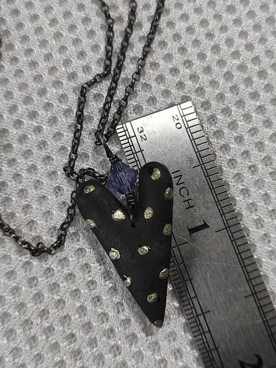 Sterling silver heart pendant necklace