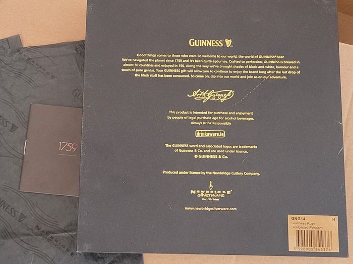 Newbridge x Guinness 2015 Limited Edition Rose Gold Necklace