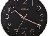 Rose Gold Wall Clock, Black 30 cm T878500RB