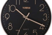 Rose Gold Wall Clock, Black 30 cm T878500RB