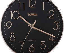 Rose Gold Wall Clock, Black 30 cm T878500RB