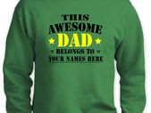Personalised With Names Dad Sweatshirt Best Fathers Day Gift