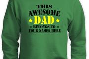 Personalised With Names Dad Sweatshirt Best Fathers Day Gift