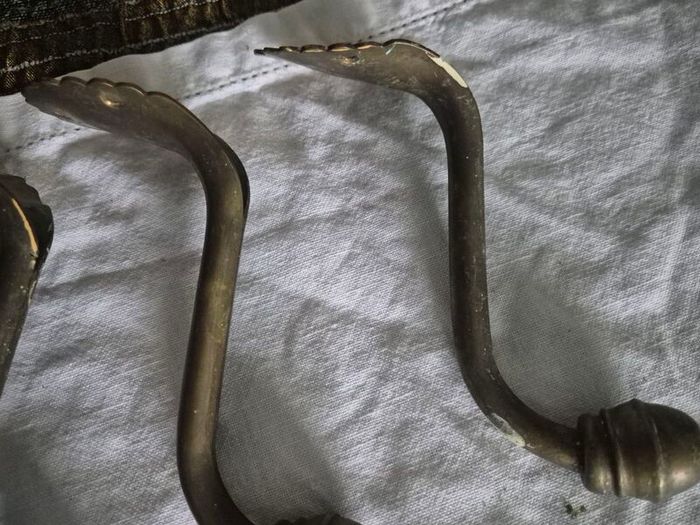 Brass Coathooks Vintage Antique brass set of 5 original coathooks