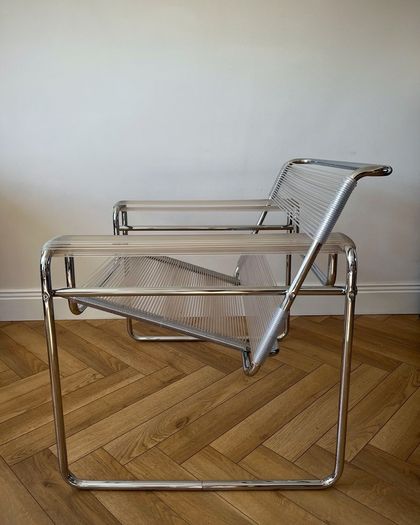 Mid Century Wassily Design Style Lounge Armchair