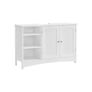 Extra long washbasin cabinet with 2 doors grey or white Image 6