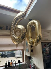 60 number balloons
